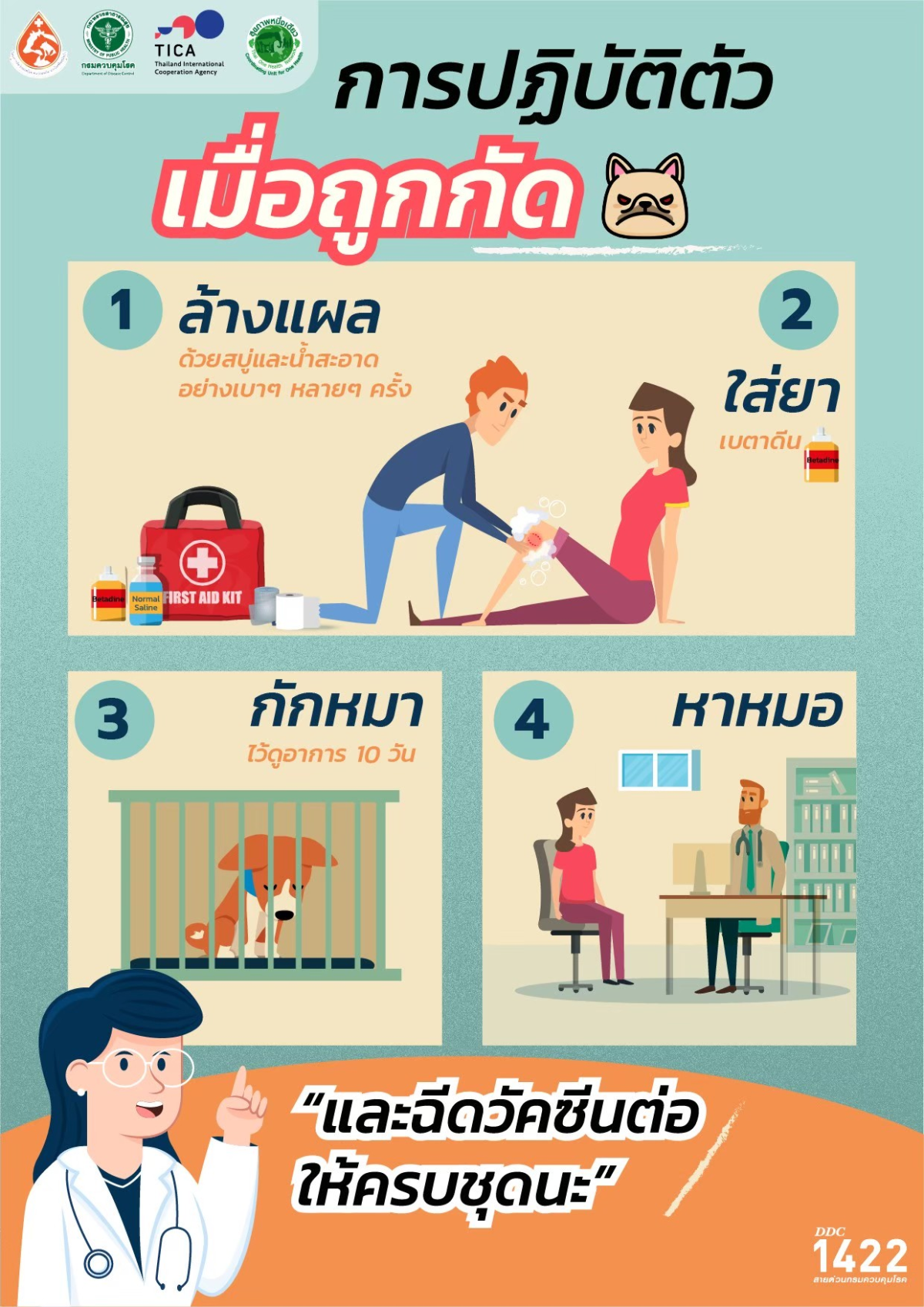 กองสาธารณสุขและสิ่งแวดล้อม  ขอประชาสัมพันธ์ เรื่อง โรคพิษสุนัขบ้า #โรคพิษสุนัขบ้ารักษาไม่หายเป็นแล้วตายอย่างเดียว